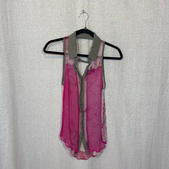 Buffalo David Bitton Tops - Cute Buffalo David Bitton Pink and Gray Tank Top SZ S